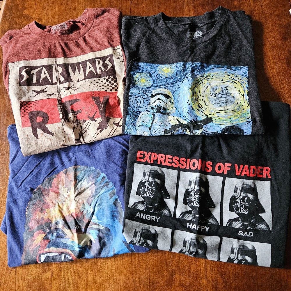 Star Wars LOT of 4 T-Shirts All Size Men's Large